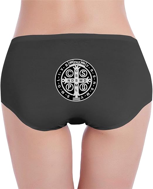 St Benedict Medal Holy Cross Underwear Low Waist Panties Breathable