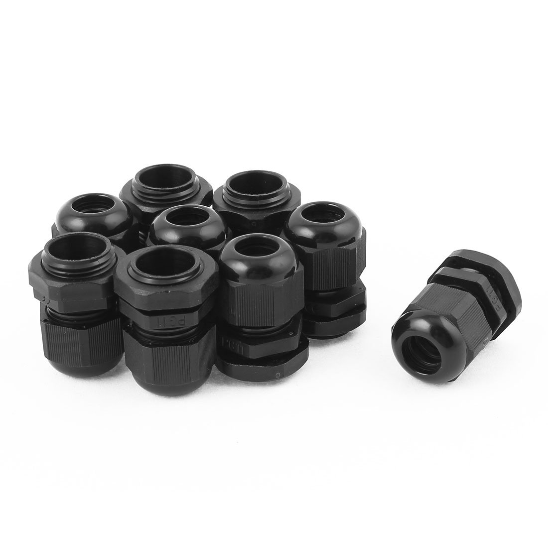 Sourcingmap 9Pcs M18 18mm IP68 Plastic Waterproof Cable Gland Connectors