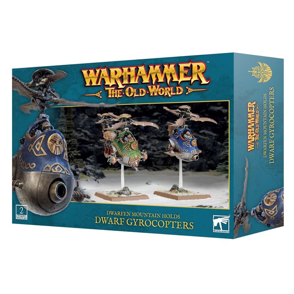 Games Workshop Warhammer The Old World Dwarfen Mountain Holds Dwarf Gyrocopters & Gyrobombers, Green, Brown