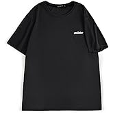 HEIJING Men's Oversized Summer T-Shirts Loose Fit Short Sleeve Big and Tall Tee Shirts Casual Tshirts for Men Black