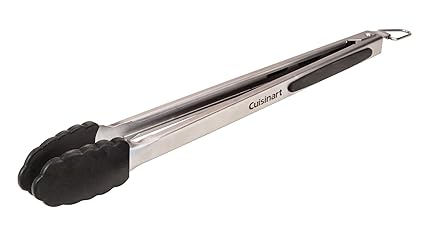 Amazon Com Cuisinart Cit 100 Silicone Tipped Locking Grill Tongs