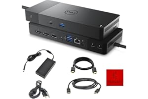 KONCEPT WD22TB4 Dell Docking Station Thunderbolt 4 Dock - 1 Year Warranty - Dell Dock Station with 180W Dell AC Adapter, HDMI Cable, DisplayPort Cable - Dell Thunderbolt Docking Station