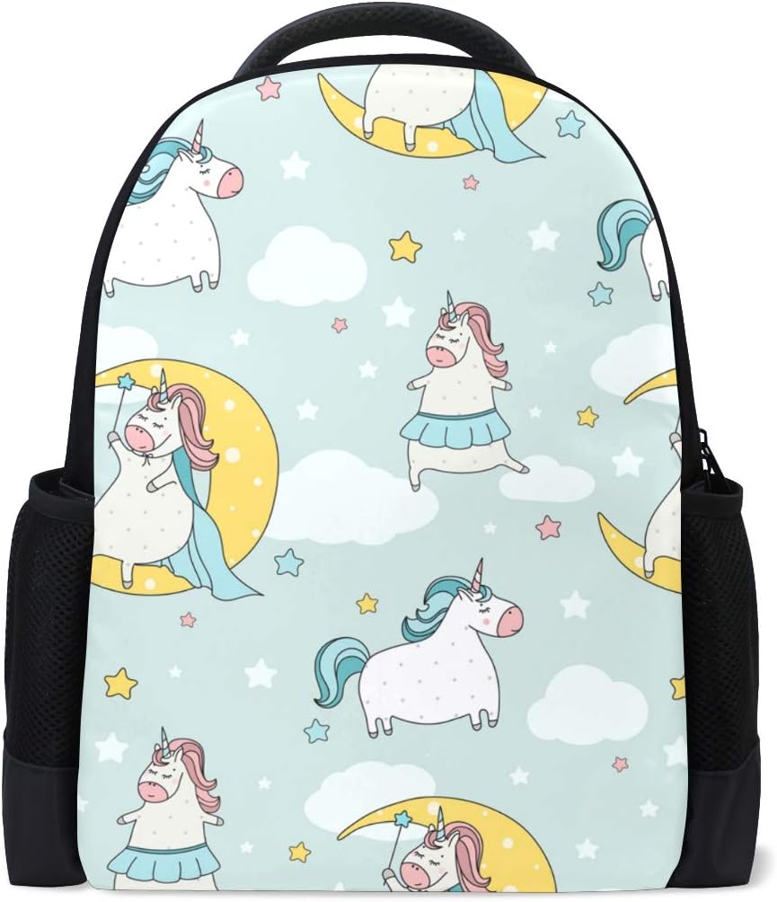 Amazon Com Yyzzh Cute Cartoon Fat Unicorn On Moon Cloud Stars