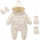 Ohrwurm 3 Pcs Baby Flannel Lining Snowsuit Unisex Winter Warm Jumpsuit Double Zip Up Romper