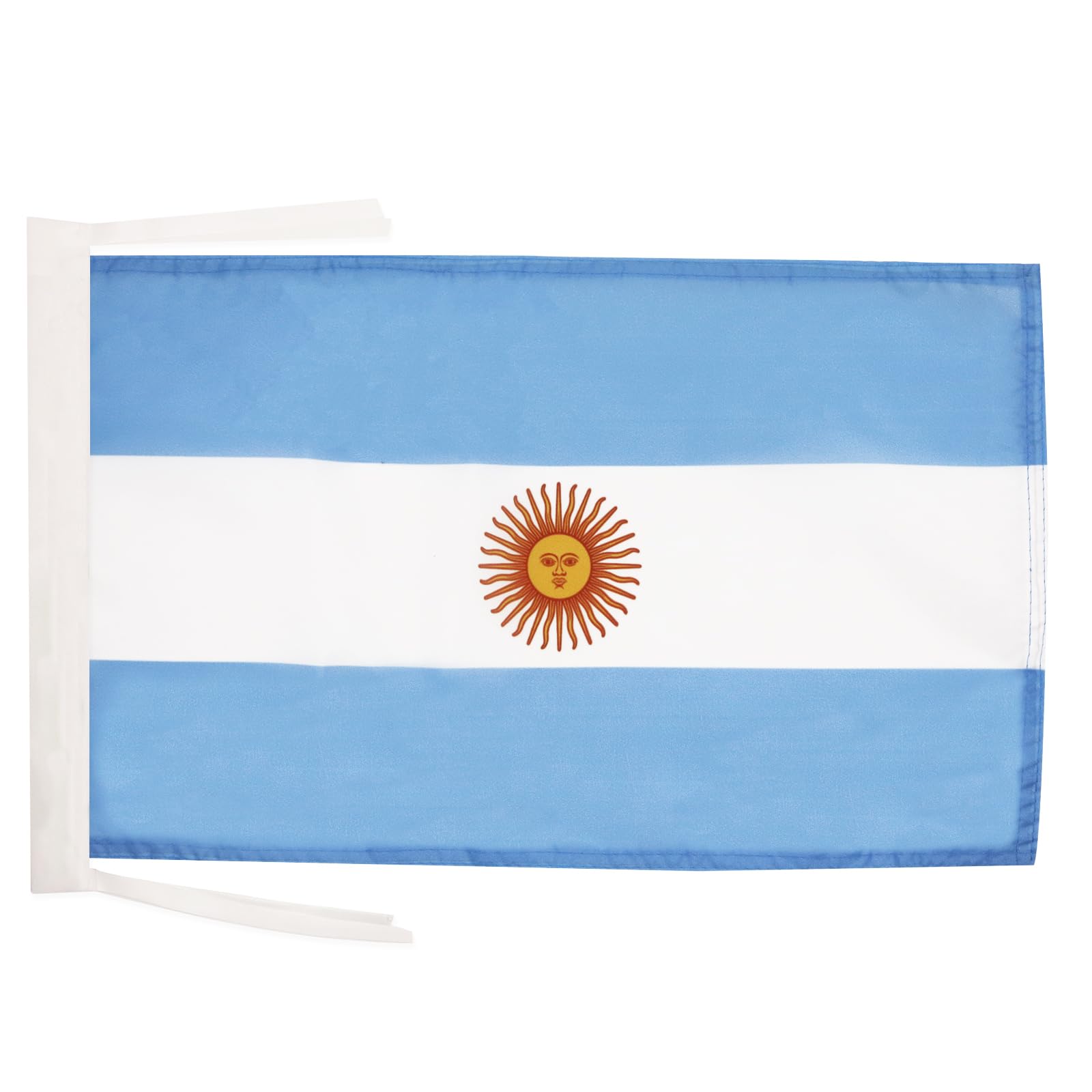 AZ FLAG - Argentina Flag - 18'' x 12'' - Light Polyester Argentine Small Banner with Two Cords - 18x12 in - 45x30 Cm