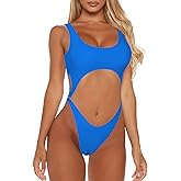 Sovoyontee Women's Sexy One Piece Swimsuits Cheeky Thong Bikini Bathing Suit