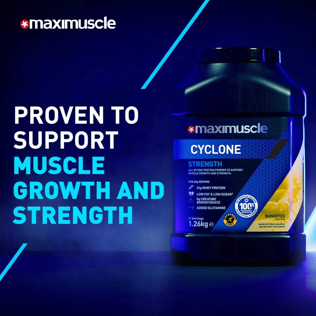 MaxiNutrition Cyclone, Strawberry, Premium Whey Protein Powder + Creatine, Glutamine & HMB, Low in Sugar and Fat - Image 5