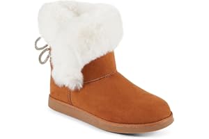 Juicy Couture Women's Slip On Winter Snow Boots Warm & Insulated Fur Lining Comfortable Fashion Booties