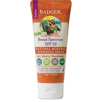 Badger Balm Spf 30 Kids Sunscreen Cream, 2.9 Ounce