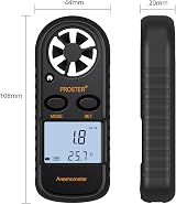 Proster Digital Anemometer Wind Speed Meter with Backlight Thermometer view 2