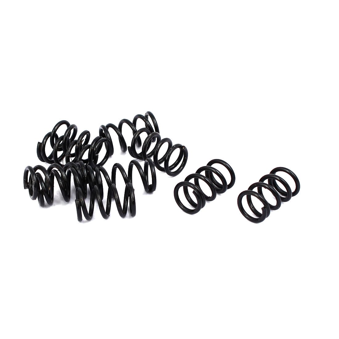 sourcingmap Compression Spring - 1.2mm Wire Dia , 9mm OD , 15mm Free Length Spring Steel Extension Spring,Black,10Pcs