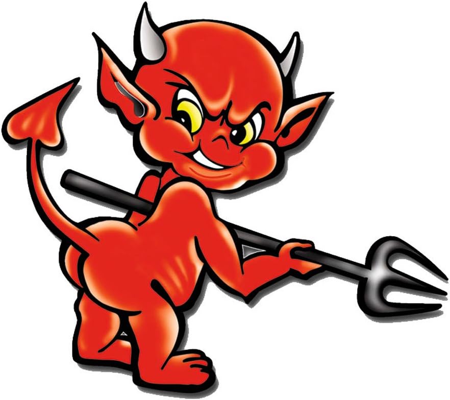 Sticker Funny Devil 11x10.5cm Amazon.co.uk Car & Motorbike
