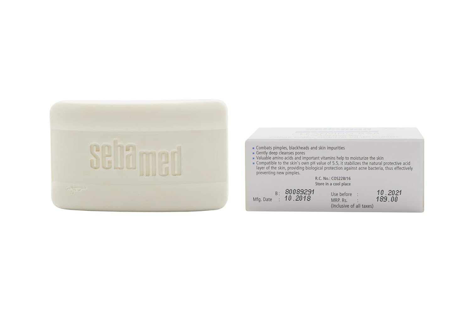 Sebamed Clear Face Teenage Cleansing Bar 100g - Effectively Reduces Pimples and Blackheads - For Impure and Acne Prone Skin: Beauty