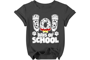 AMWIPE 100 Days of School Shirt Kids Toddler Baby Girls Happy 100th Day of School Tshirt