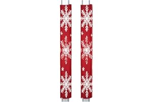 DXTKWL Christmas Snowflakes Pattern Refrigerator Door Handle Covers Set of 2 Kitchen Appliance Handle Covers Protector for Fridge Microwave Stove Oven Dishwasher