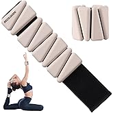 BECOJADDE Ankle Weights Set of 2 (1 lb/2 lb/3 lb Each) Adjustable Wrist Weights for Women Men Wearable Arm Leg Weight for Pilates, Running, Walking, Workout, Yoga