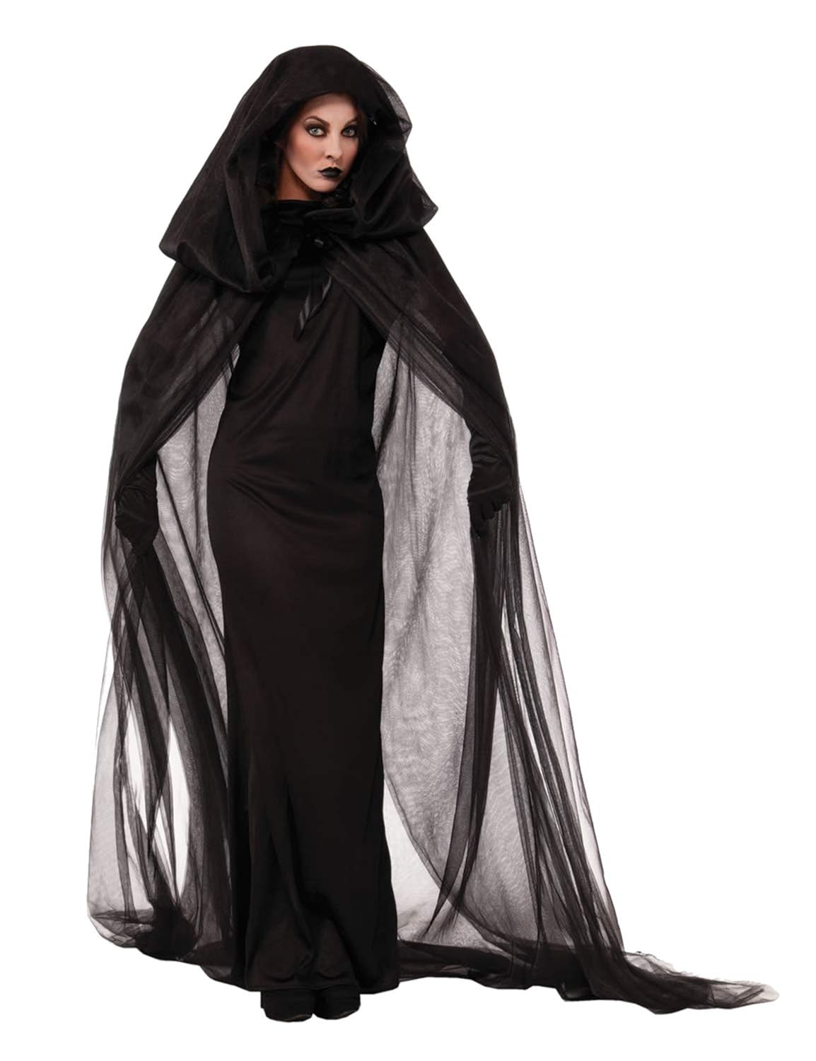 Adulti LATH.PIN Vestito Vampiro Halloween Costume da Strega Vestiti con  Cappello Donna Abito Cosplay Carnevale Manica Lunga Nero urban-earth.co.uk
