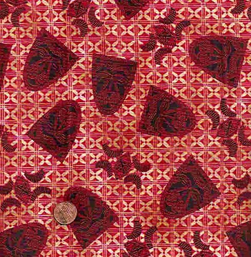 Kenta African Masks red Timeless Treasures Ethnic Fabric