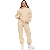 MODERN BASICS Sweat Set for Women, Sweatsuits Women 2 Piece Outfit, Fleece Matching Sets