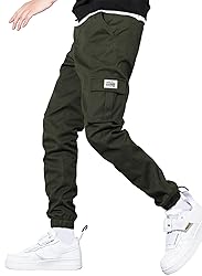 JMIERR Work Pants for Men Stretch Elastic Waist