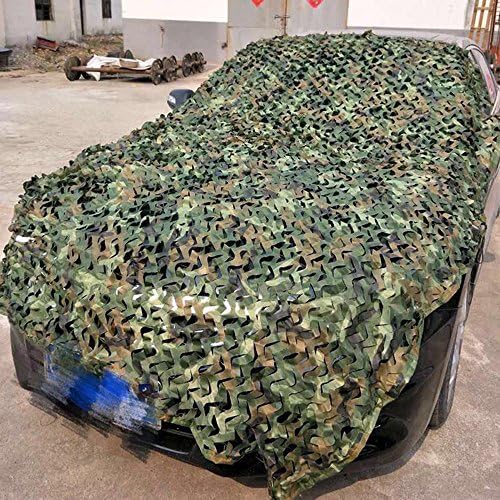 Lovelynee Oxford Fabric Woodland Camouflage Net Military Camo Netting Hunting Camping Shooting Blind Hide Army Sunshade Desert Nets Party Decoration Halloween Christmas Camo Green (137.80x106.30inch)