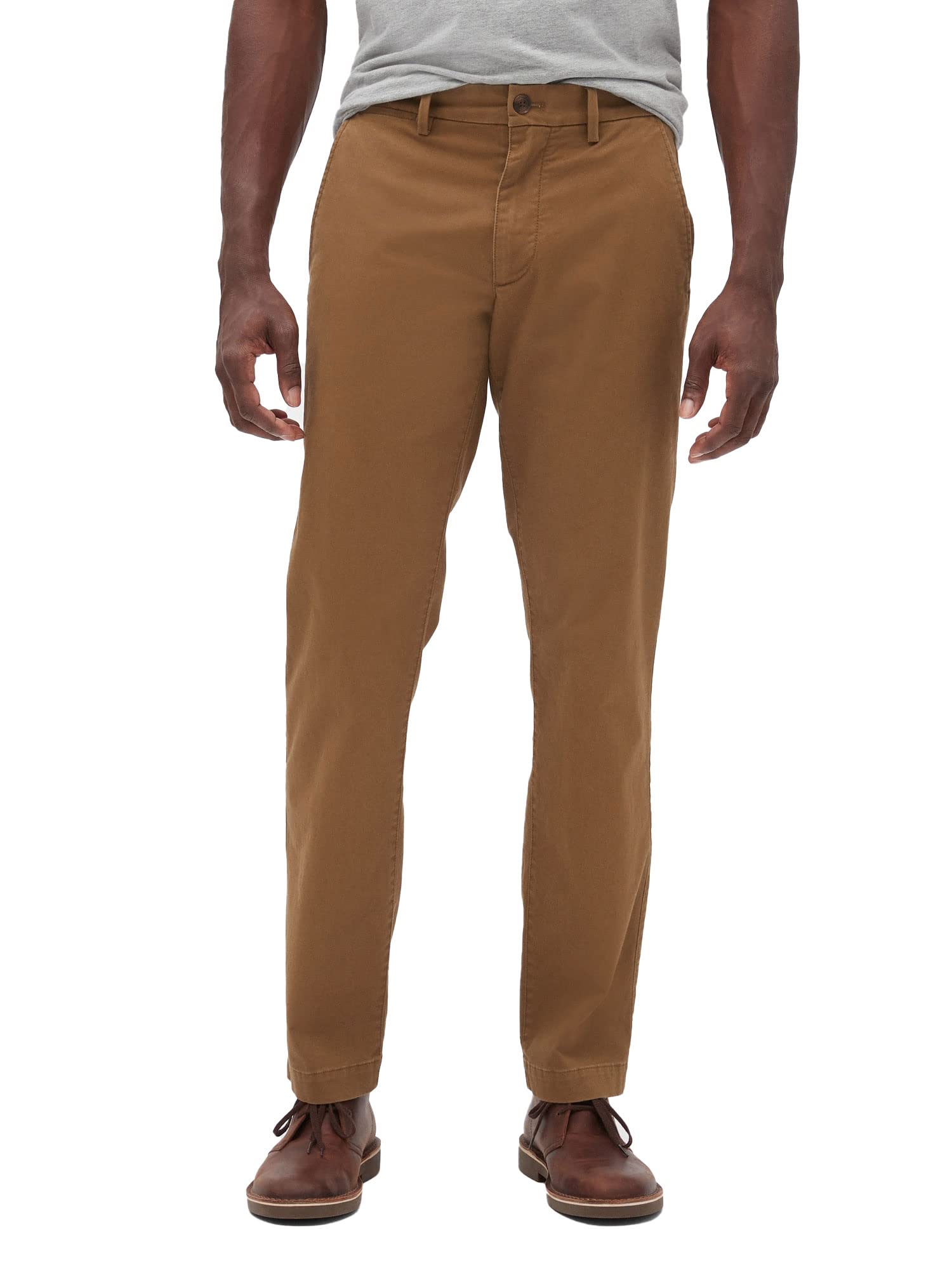 GAP Mens Essential Straight Fit Khakis, Palomino Brown Global, 38W x 32L US Image