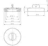 Wirquin 39224401 White Universal Sink Bidet Bathtub Plug 36-58mm view 3