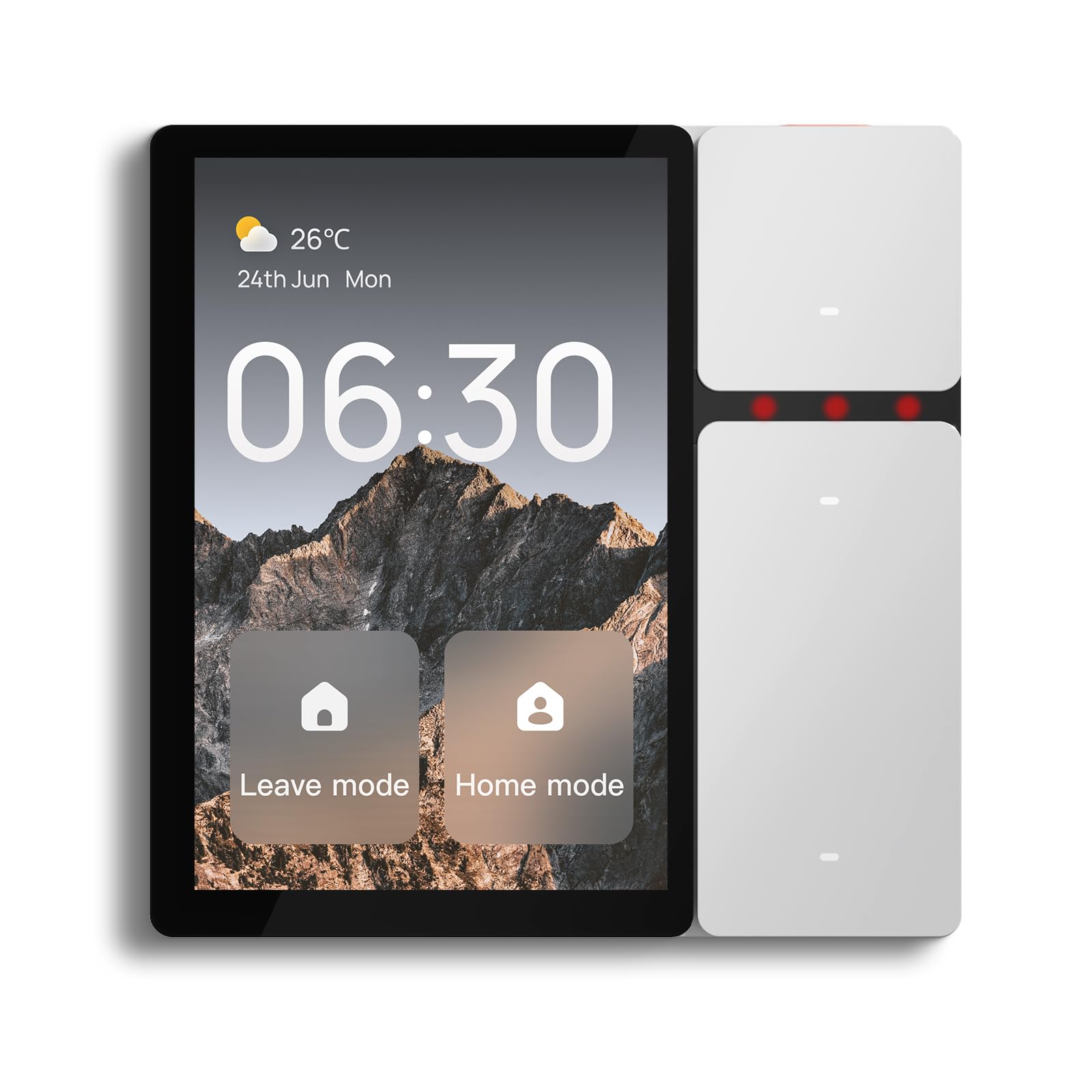 MOES 3.5'' Smart Home Display, All-in-One Control Panel, Integrated BLE & Mesh Hub, IR Remote Control, Control Tuya Smart Switches, Doorbells, Thermostats, Compatible with Alexa & Google Home