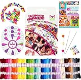 Mira HandCrafts Friendship Bracelet Jewelry Kit| Large 161 Piece Bracelet Making Kit | Great Kids Craft Kit and Ideal Gift for Kids | 20 Bracelet Patterns E-Book