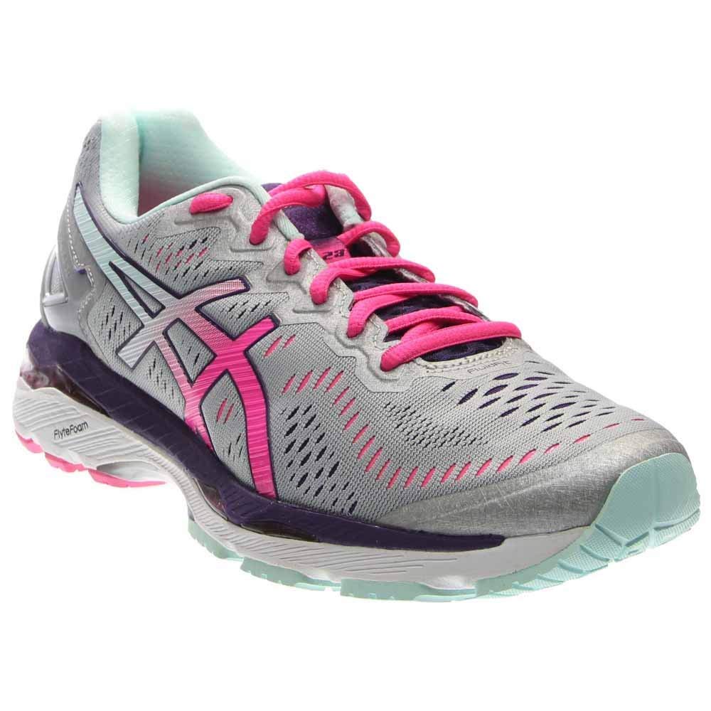 asics gel kayano 23 women's black silver pink glow