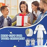 Aomig Kids Astronaut Costume Unisex Space Jumpsuit Helmet Glove Set view 6