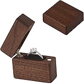 Yookin Wood Ring Box for Proposal Engagement Ring Holder Gift for Wedding Day Ring Storage Box Engagement Gift