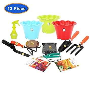 KRAFT SEEDS 9 PIECES GARDEN TOOLS SET WITH 2 KRAFT SEEDS PKTS GARDENING TOOLS WITH ORGANIC MANURE AND KRAFT AGRO PEAT FOR FAST GERMINATION AND ALSO SPRAYER PUMP (250ml.) THIS SPRAYER PUMP IS A USED TO SPRAY A LIQUID OR WATER. IN GARDENING TOOLS SET GARDEN TROWEL ,PRUNERS ,CULTIVATOR , KHURPI FOR SMALL ,FORK AND BLACK POT 3 (3pcs SET) AND KRAFT SEEDS AFRICAN MARIGOLD ORANGE AND ZINNIA FLOWER PKTS