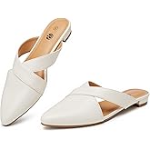 Rekayla Women's Mules Closed Pointed Toe Flats Backless Loafers Shoes for Women