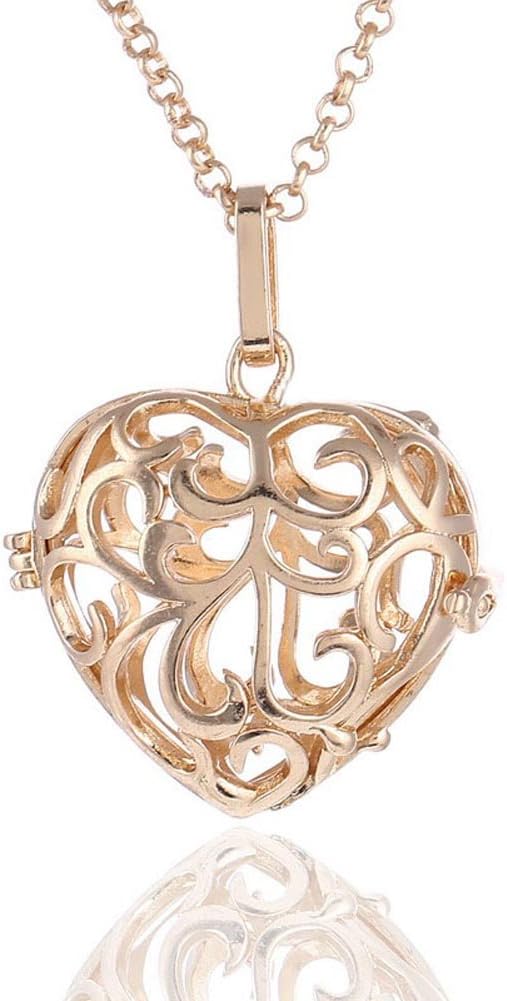 Heart Shape Cage Pregnancy Pendant Harmony Bell Necklace Musical Bola