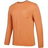 SG Edge Mens Men's Rash Guard Shirts UPF 50+ Moisture Wicking Long Sleeve with Chest Pocket Quick Dry Lightweight