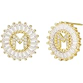 Cottvott Charms A-Z Alphabet Stud Earrings Women Initial Letter Earrings Jewelry 3 Colors