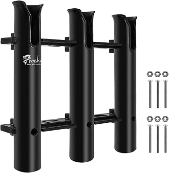 Amazon Croch ロッドホルダー ボート用品 3連 釣り竿スタンド 一体型 ロッドホルダ 釣り道具収納 チューブ三本 Yh5a B Croch 竿掛け ロッドホルダー