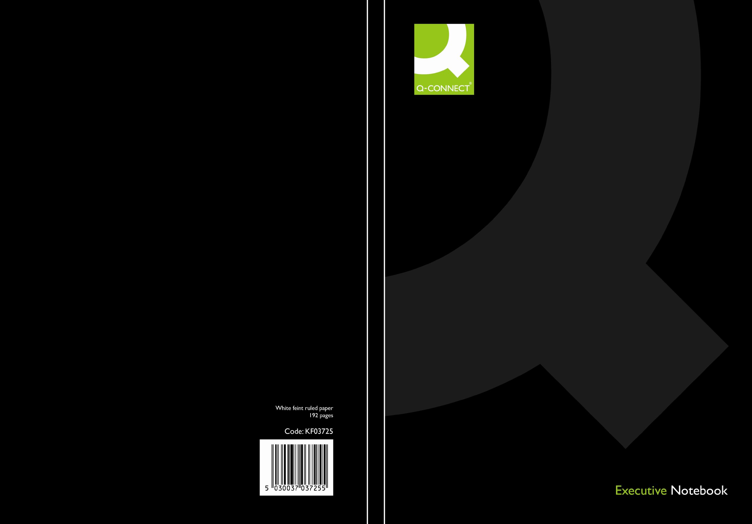 Q-Connect Casebound A4 Hardback Notebook 192 Pages - Black, Pack of 3