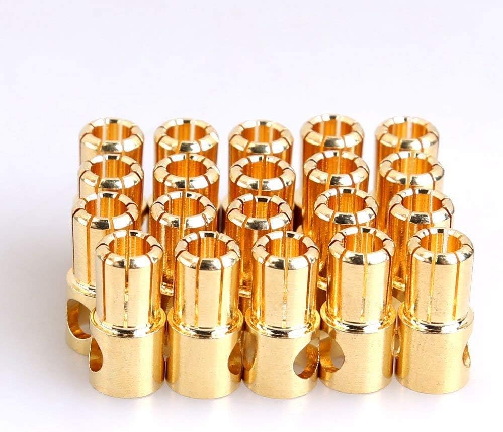FLY RC 20 works Gold-Plated 6.0mm 6mm Male Female Banana Plug Bullet Connector for ESC Motor Lipo Battery - Image 4