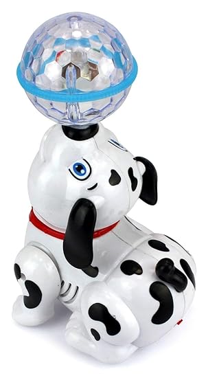 Flabo Cute Dancing Dog Toy with Reflected 3D Lights & Wonderful Music for Kids, Battery Operated, Multicolor