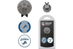 Team Golf NFL Golf Cap Clip with 2 Removable Double-Sided Enamel Magnetic Ball Markers, Attaches Easily to Hats