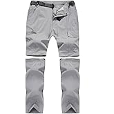 MANSDOUR Men's Hiking Pants Convertible Quick Dry Lightweight Zip-Off Outdoor Travel Camping Fishing Pants