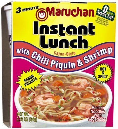 Maruchan CHILI PIQUIN & SHRIMP FLAVOR Cajun Style Instant Lunch 2.25oz (6 pack) by Maruchan