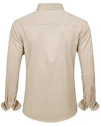 J.VER Men's Dress Shirts Solid Long Sleeve Stretch
