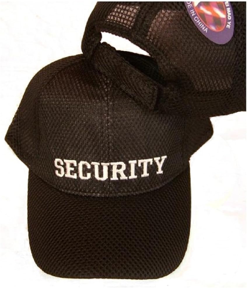 Sport CapNavy Blue Cool Breathable Mesh Top Security Embroidered Baseball Style Hat Ball Cap