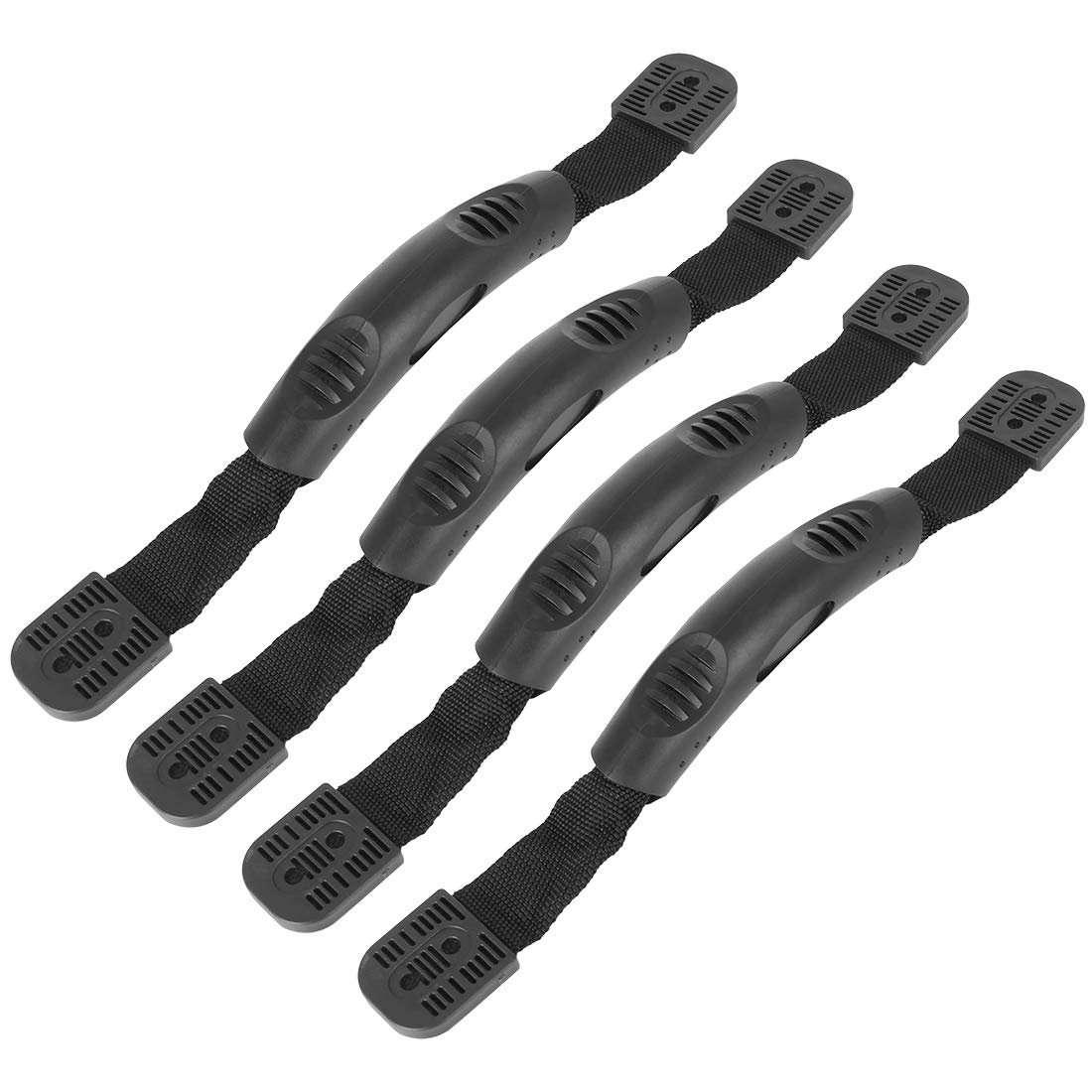 X AUTOHAUX 4 Pcs 11.22 Inch Rubber Kayak Carry Handle Black for Boat Canoe