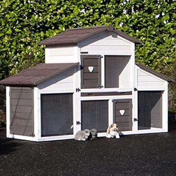 Kaninchenstall Annemieke mit Auslauf 175x70x110cm