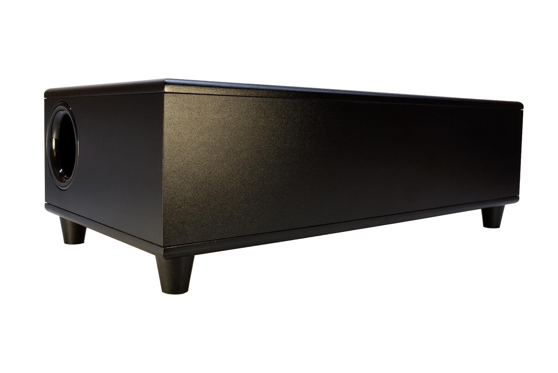 Earthquake Sound CP-8 Couch Potato - 300W Peak Powered 8-Inch Slim Home Theater Subwoofer with Down-Firing Bass Reflex Enclosure Design (Black Laminate, Single)