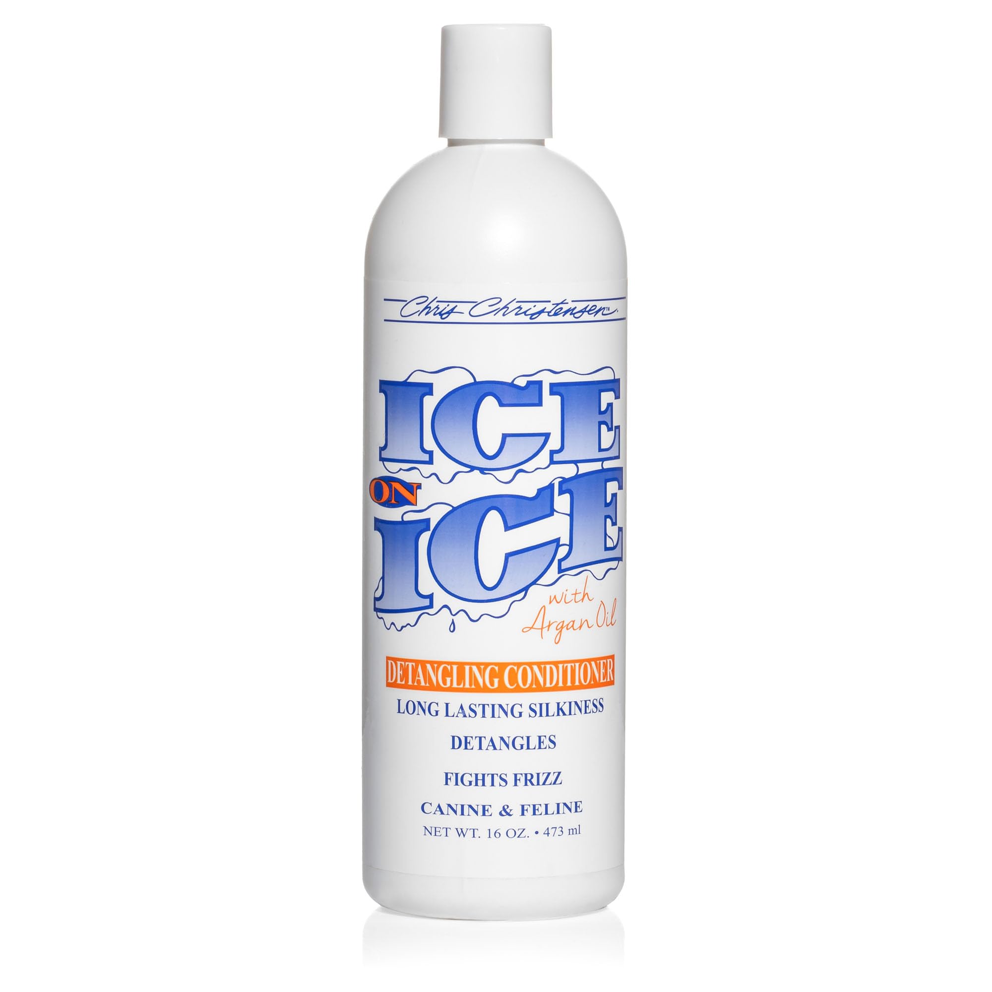 Chris Christensen Ice on Ice Detangling Dog Conditioner, Groom Like a Professional, Dematts, Moisturizes, Creates Long Lasting Silkiness, All Coat Types, Made in USA, 473ml